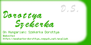 dorottya szekerka business card